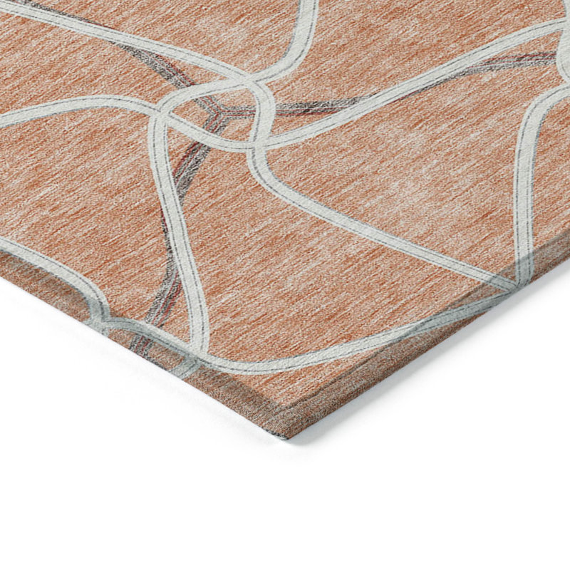  Aleg Area Rug with Non-Slip Backing, Rectangle 5' x 7'6"