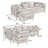 85" Chenille Tufted Sectional Sofa-106714697