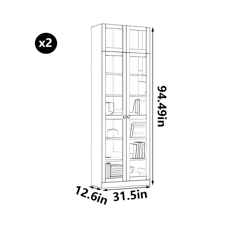 Modern solid wood high appearance level bookcase