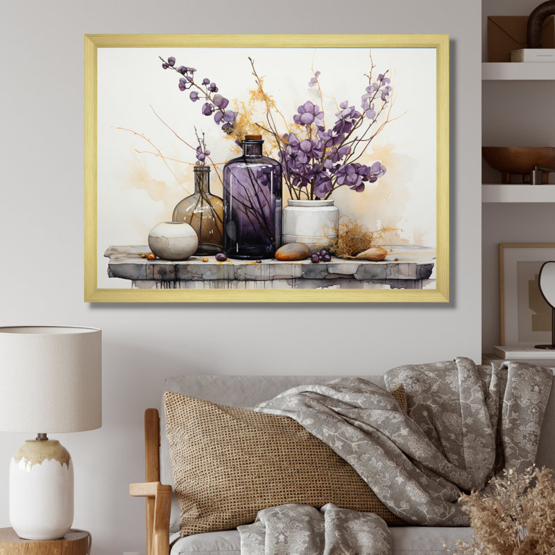 Mauve, beige, minimalisme, équilibre et contraste - reproductions d'art abstrait de natures mortes