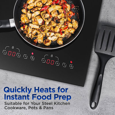 NutriChef 1800 Watt Ceramic Double Hot Plate