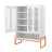 5.9 "High Foot Double-Sided Mesh Door Shoe Cabinet With Movable Double-Layer Partitions And Hollow Base Moisture-Proof And Seismic Design, Accessible Through Sweeping Machines, Suitable For Living Roo-128951093