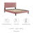 Modway Leah Chevron Tufted Performance Velvet Platform Bed-1183641406-1183641394