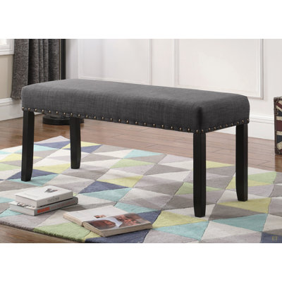 Biony Fabric Dining Bench With Nailhead Trim Suitable For Bedroom,Fitting Room, Storage Room, Dining Room, And Living Room,Etc.