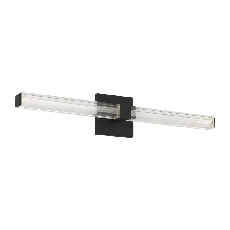Reiya Square 1 - Light LED Vanity Light, 4.5" H x 24" W x 2.8" D, Nightshade Black