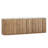Set of 2 Modern Buffet Sideboard with Faux Marble Top, Camel