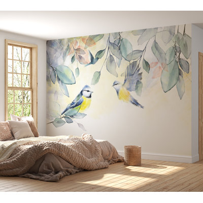 Papier peint animaux - Aquarelles oiseaux