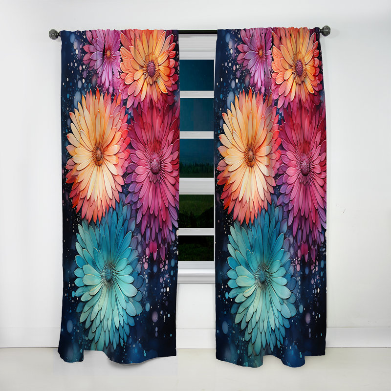 Rosalie - Rideau Botanicals - Rideau abstrait obscurcissant en velours - 1 panneau, L 52 po x L 90 po