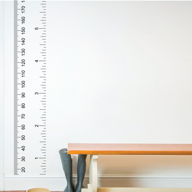 Ruler Wall sticker, Black