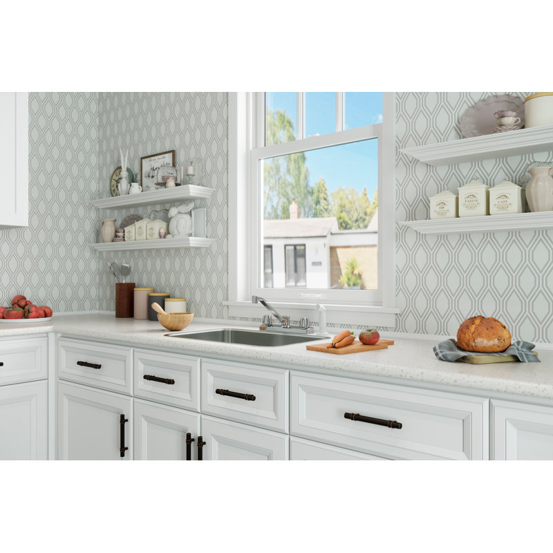 Pfirst Series Double Handle Kitchen Faucet, Chrome