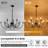 12-light Dimmable Classic Candlestick Black Chandelier