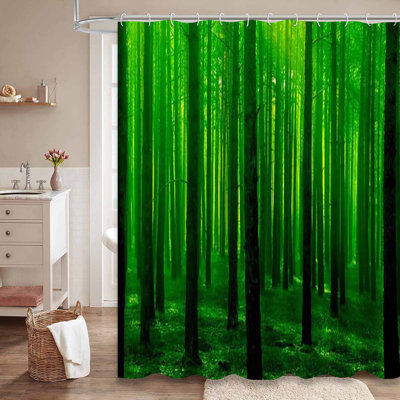 Rideau de douche à 12 crochets Fresh Forest Sunbeam