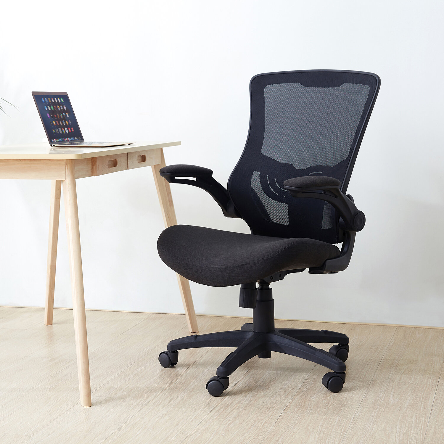 CLATINA Mid Back Office Desk Chair with Comfortable Thickened Seat