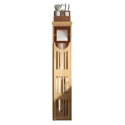 Toilet Paper Storage Cabinet Bamboo