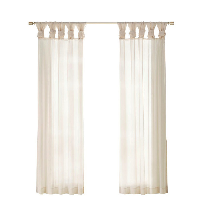 Twisted Tab Voile Sheer Window Pair