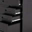 Armoire de rangement mobile avec compartiment verrouillable et 4 tiroirs