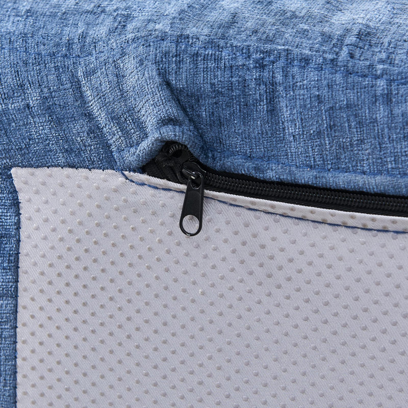 Canapé en chenille, Bleu