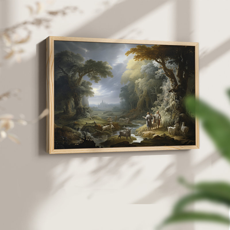 Faune, série 11 - Reproduction encadrée - Restickable, Naturel, H 16 po x l 20 po