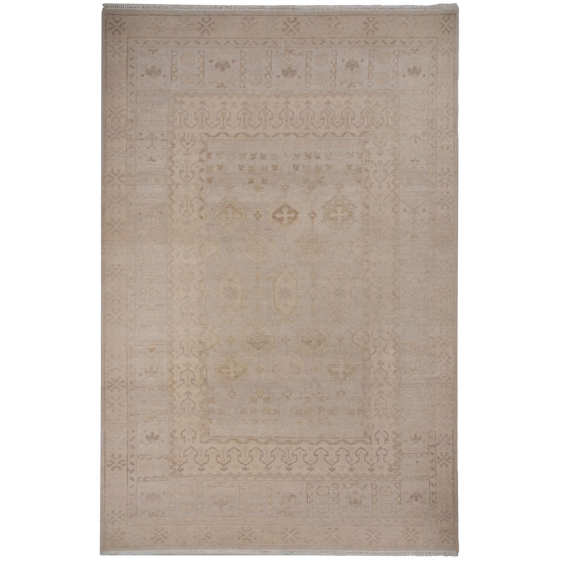 Tapis 100% laine noué à la main, Rectangulaire 2 pi x 3 pi