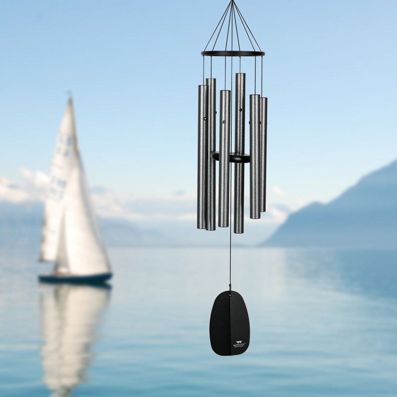 Carillon Bells of Paradise ™, H 32 po x l 15 po x P 6,5 po, Argenté / blanc