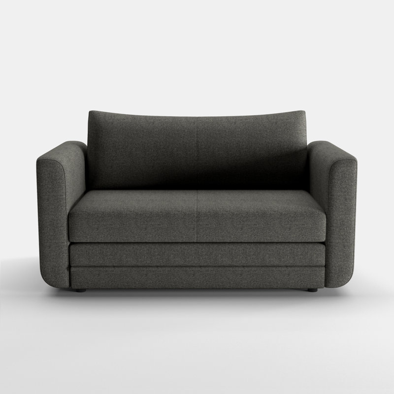 Afton Sleeper Sofa, Charcoal Gray Polyester