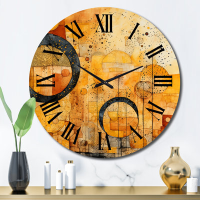 Horloge murale en métal Chanler