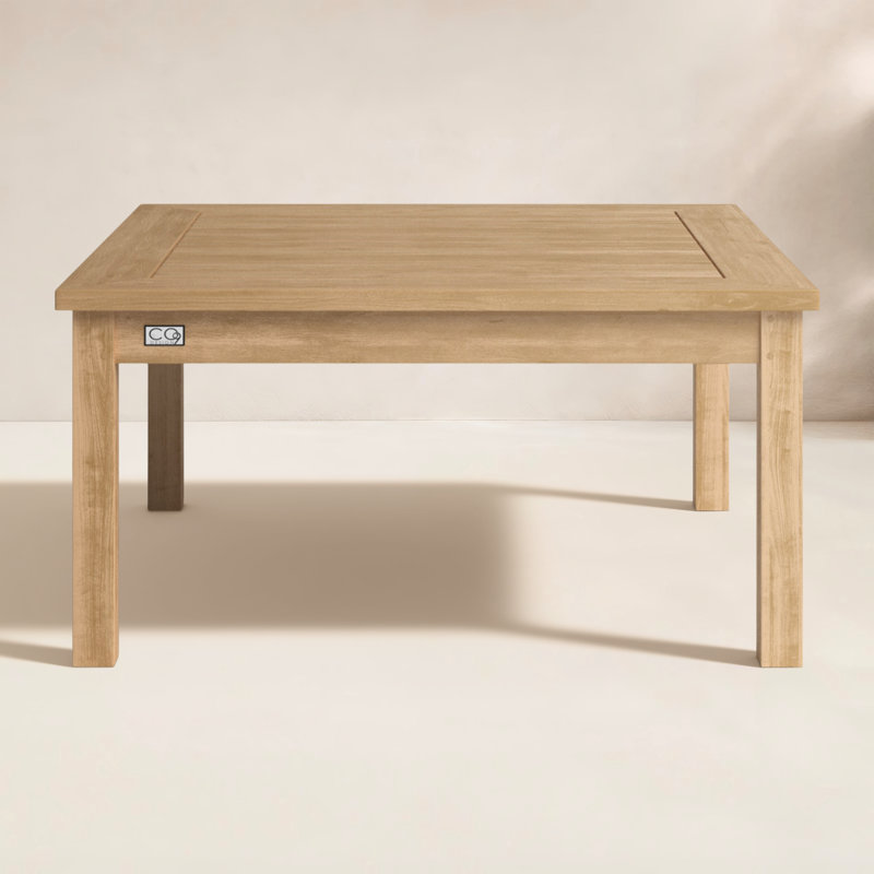 Knightly Outdoor Square Teak Coffee Table
