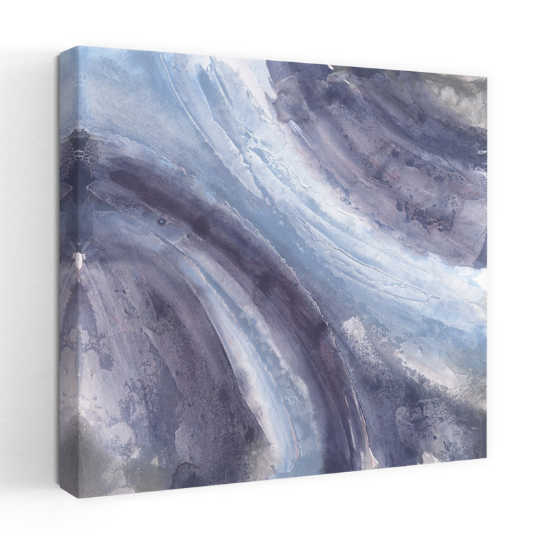 Crépuscule contemporain et bleu Ii avec art abstrait bleu, H 36 po x l 36 po