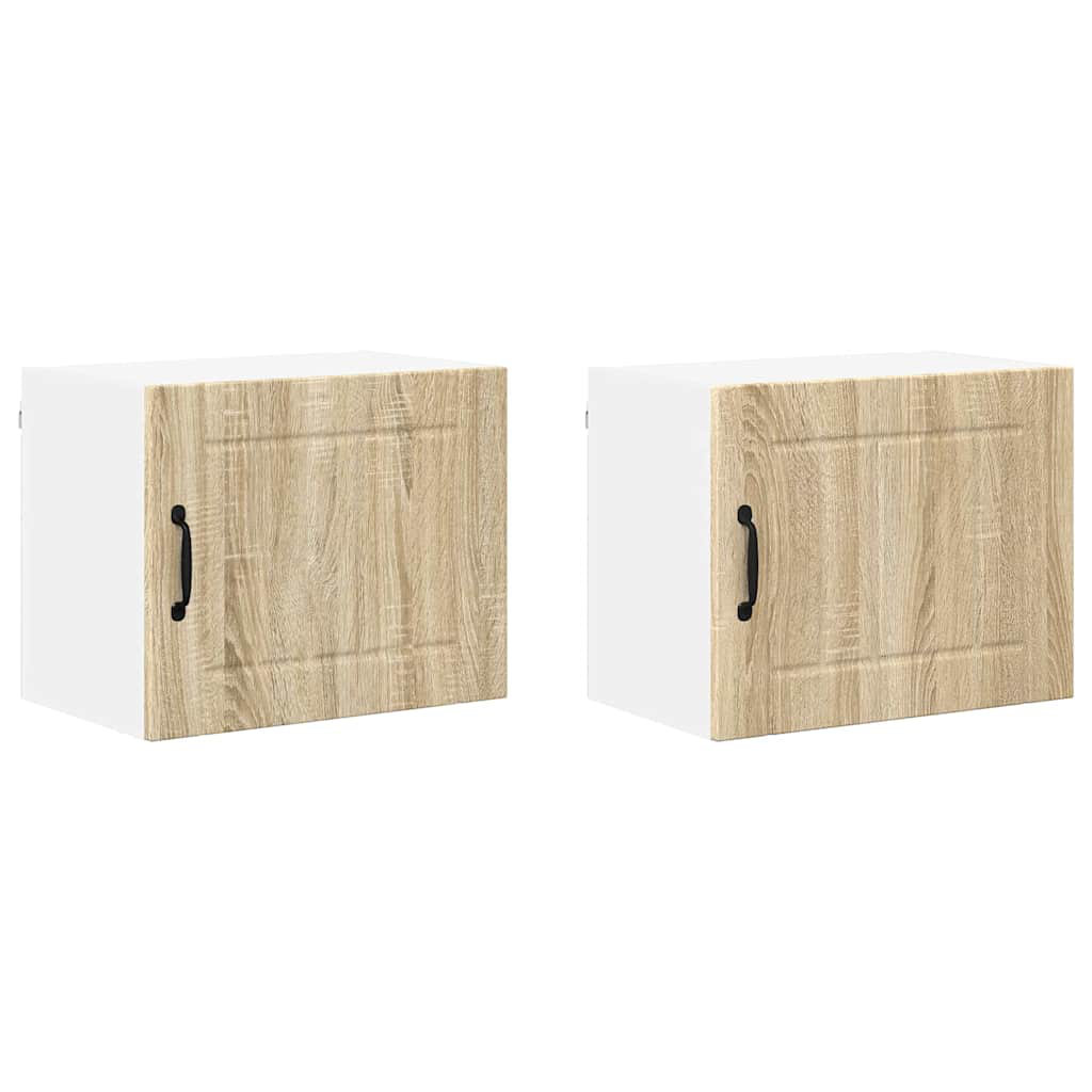Vidaxl Kitchen Cabinet 2 Pcs Old Wood 50 X 31 X 40 Cm Engineered Wood