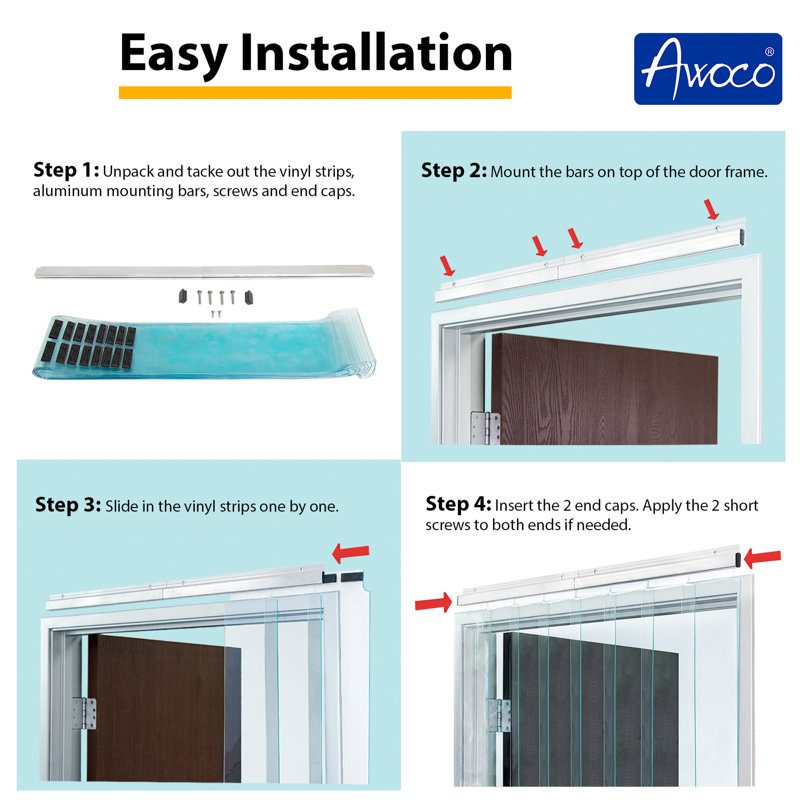 Vinyl Slide-In Strip Curtain