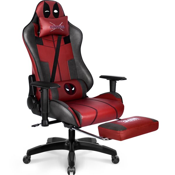 BestOffice Adjustable Reclining Ergonomic Faux Leather Swiveling PC & Racing  Game Chair in Red/Yellow/Black
