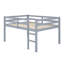Lit mezzanine en bois avec échelle-597268902