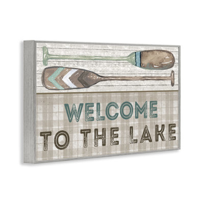 «Rustic Welcome Lake Oars», estampe numérique par Elizabeth Medley