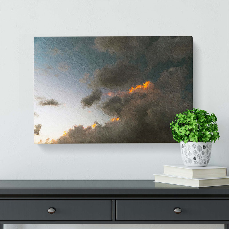 Sunk Kissed Clouds - Wrapped Canvas, 35cm H x 50cm W x 3cm D
