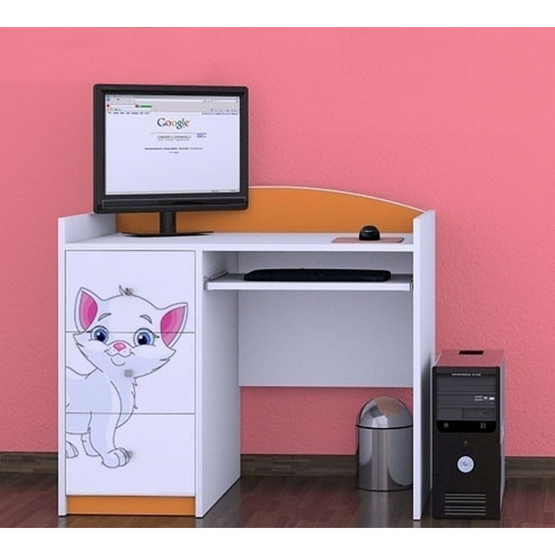 Benno 100cm Computer Desk, Orange