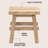 Revine 16.9" Rustic Farmhouse Solid Mindi Wood Handcrafted Accent Stool-414477102