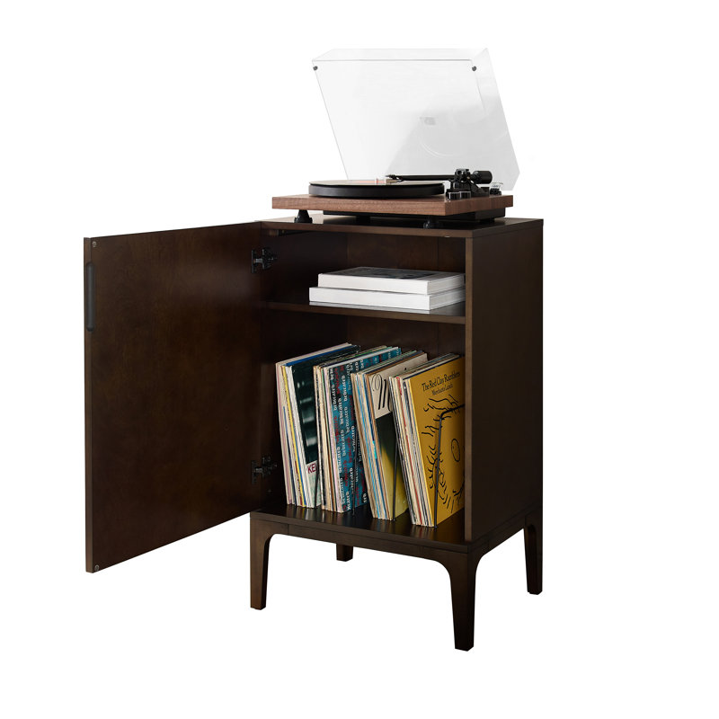 H Media Shelves, 33.75" H x 20.75" W x 15.75" D, Brown