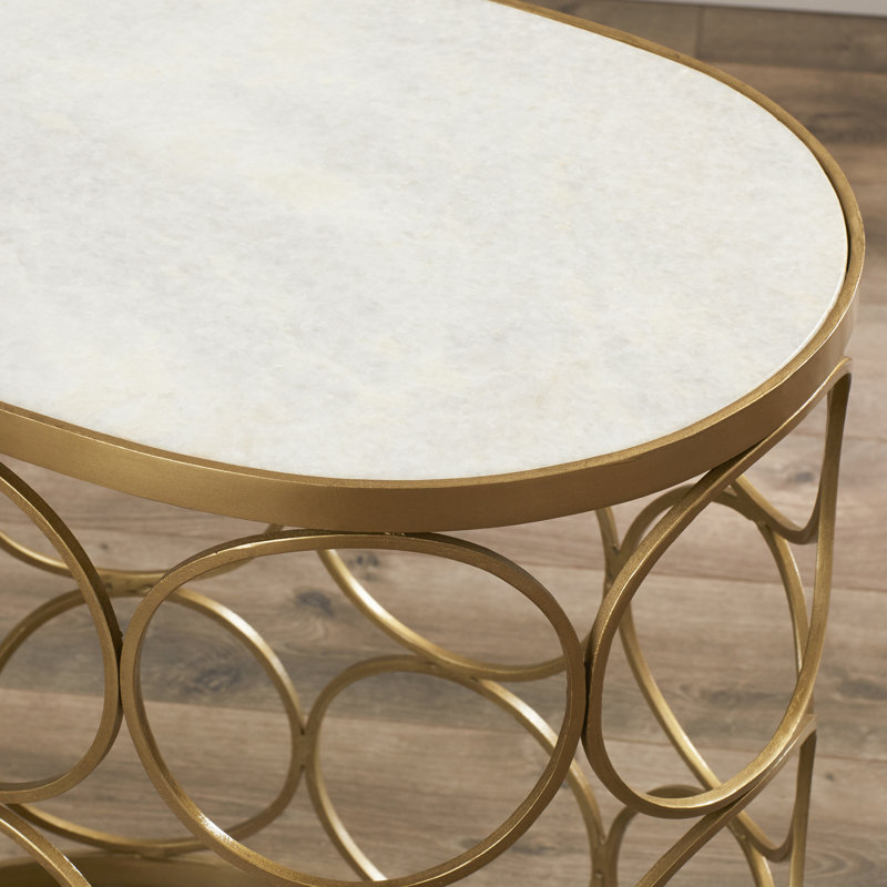 Talulah Oval Marble Side Table