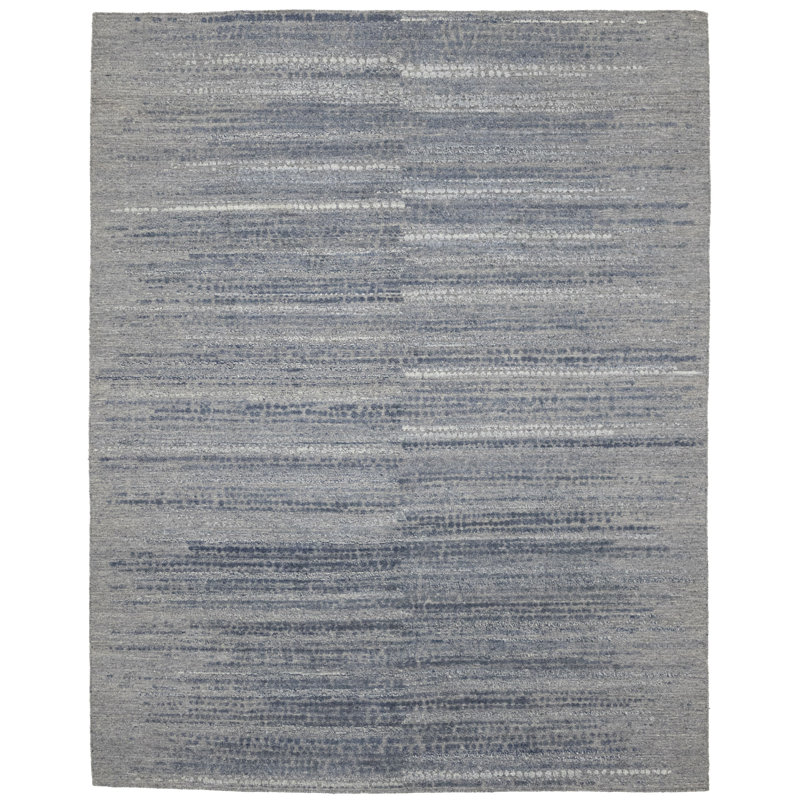 Blue Abstract 8x10 Modern Oriental Rug