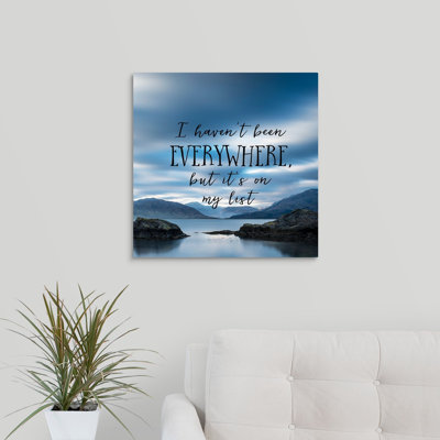 Reproduction d'art textuel sur toile, «I Havont Got Everywhere - Sentiment»