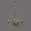Lustre American Traditional Glam, structure en métal, hauteur réglable de 23,6 à 35,4 pouces | 23,6 po de diamètre | Douille E14 de 40 W maximum | Luminaire élégant pour le salon, la salle à manger et le vestibule-744586615