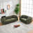 Hoggard 62.85" Bouclé Fabric Loveseat | Teddy Upholstery-2066696913