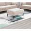 Salon modulaire de 6 pièces, rose poudré, coussins et chaises de style contemporain avec pattes en bois