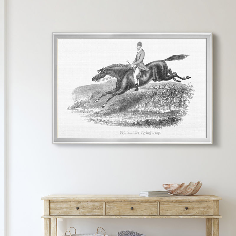 «The Flying Leap», reproduction sur toile encadrée, H 26,5 po x l 36,5 po x P 1,5 po, Argent