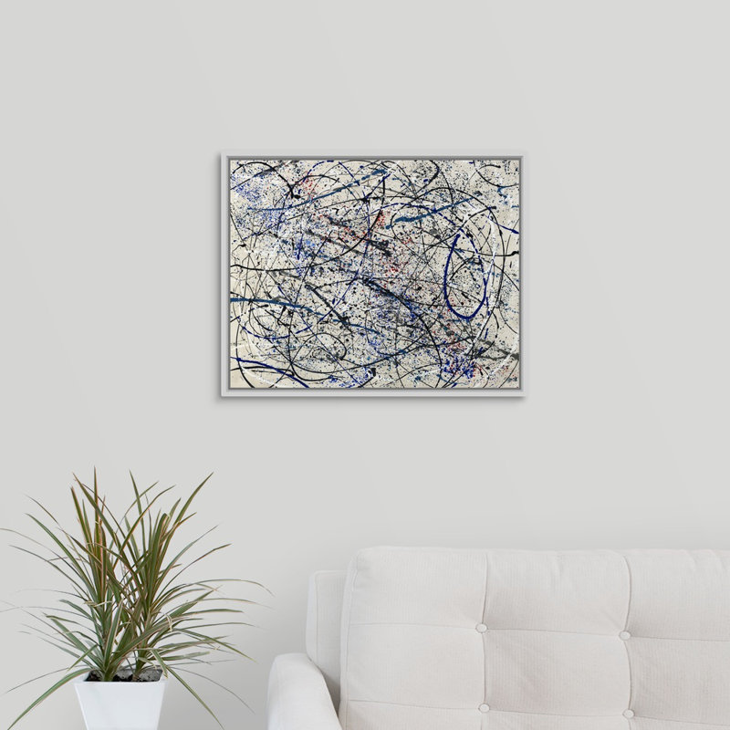 « epic », peinture sur toile, H 25,7 po x l 31,7 po x P 1,75 po, Cadre flottant blanc