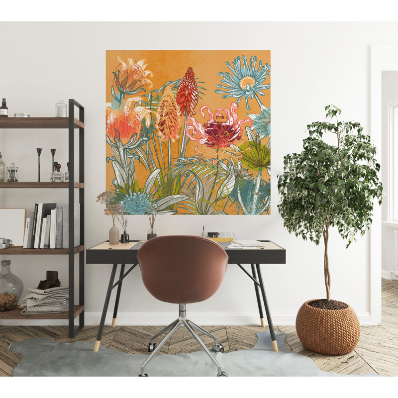 Papier peint de qualité supérieure - Serenade florale, 30" L x 30" W