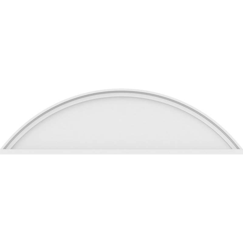 Fronton en PVC de qualité architecturale à arche segmentée, H 12 1/2 po x l 46 po x P 2 po