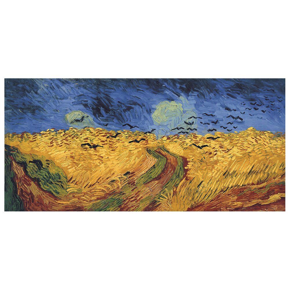 Leinwandbild Kornfeld mit Krähen von Vincent Van Gogh