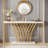 Schubert Gold Console Table with Faux Top-506084631