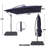 Brennan 98.4'' Cantilever Umbrella Square Patio Offset Umbrella with Weight Base-1037365864